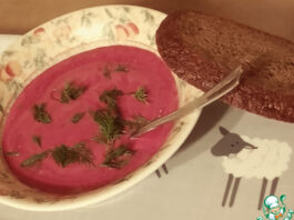 Свекольный борани с кокосовым молоком