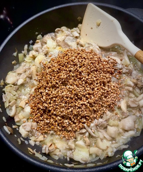 Вешенки и гречка