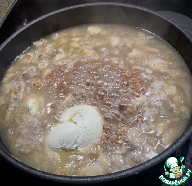 Вешенки и гречка