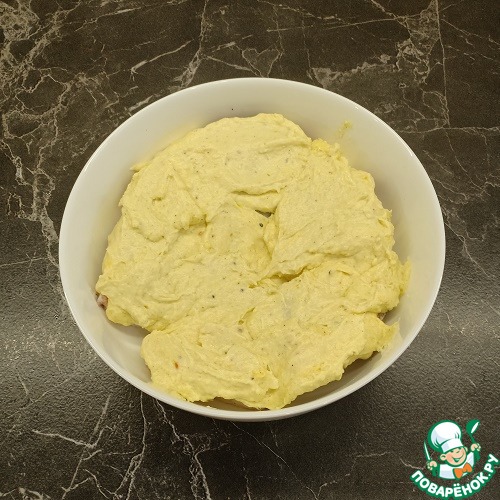 Запеченая белая рыба с сырным соусом