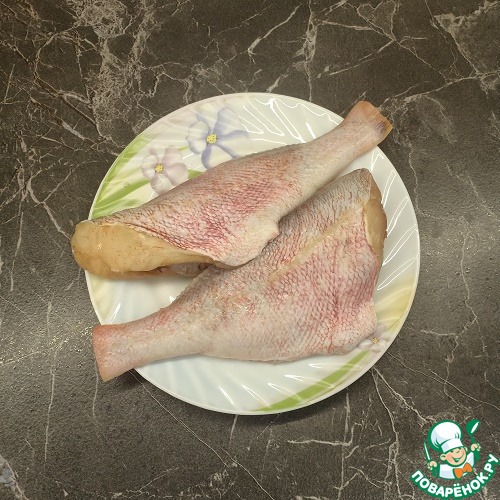 Запеченая белая рыба с сырным соусом