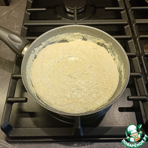 Запеченая белая рыба с сырным соусом