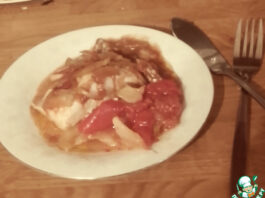 Жареная треска с самбалом из помидоров