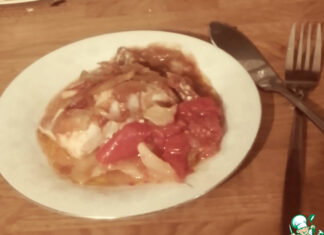 Жареная треска с самбалом из помидоров