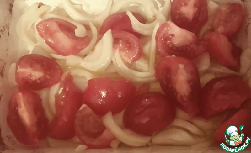 Жареная треска с самбалом из помидоров