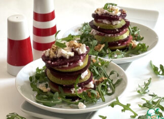 Башенки из свеклы и груши