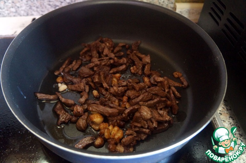 Бефстроганов из говяжьего сердца