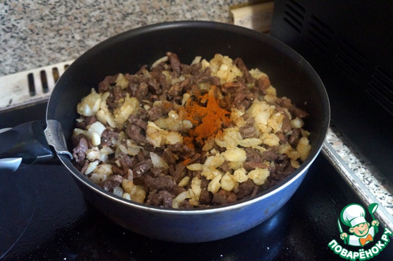 Бефстроганов из говяжьего сердца