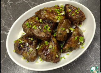 Говяжья печень в жировой сетке