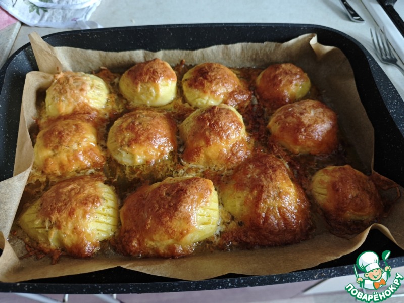 Картофель под сыром в духовке "Праздничный"