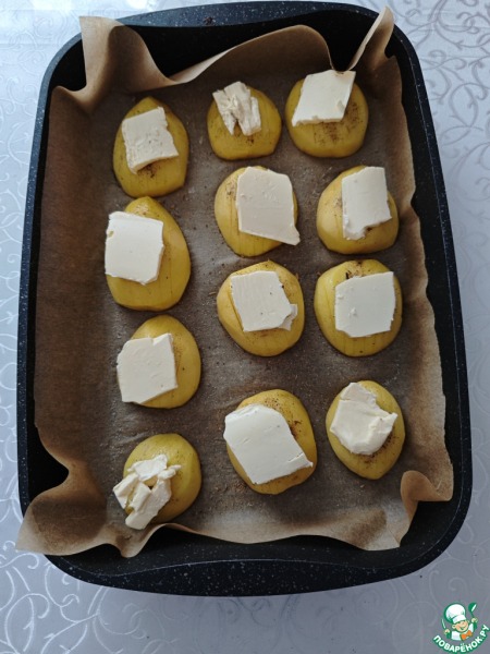 Картофель под сыром в духовке "Праздничный"