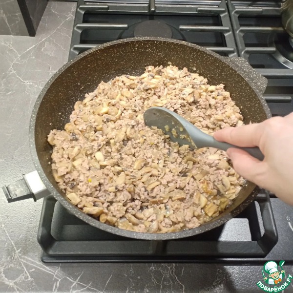 Лазанья с курицей и грибами