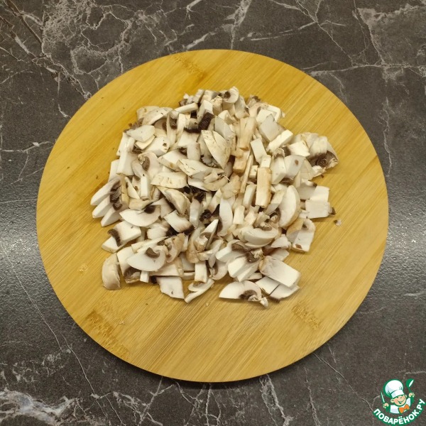 Лазанья с курицей и грибами