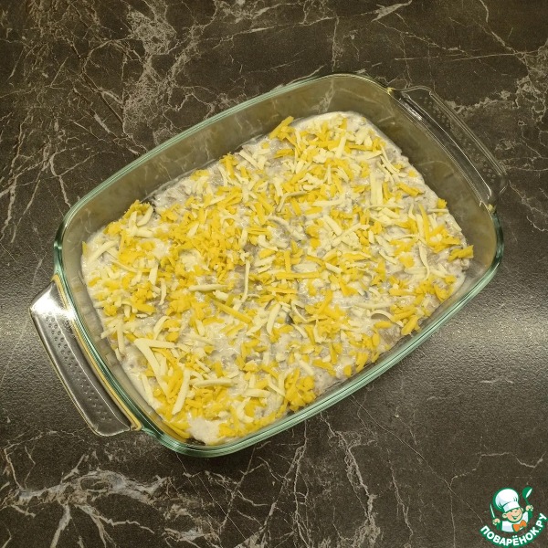 Лазанья с курицей и грибами