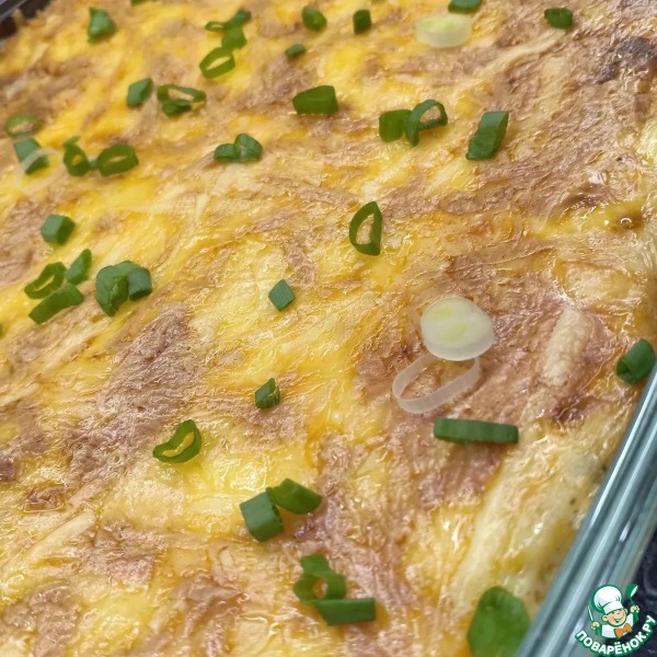 Лазанья с курицей и грибами