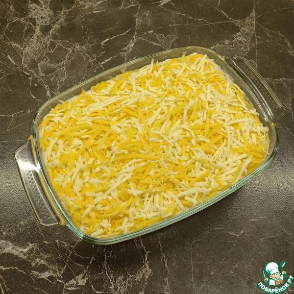 Лазанья с курицей и грибами