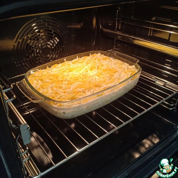 Лазанья с курицей и грибами