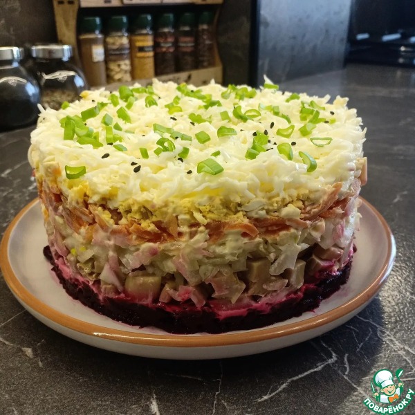 Салат &laquo;Грузди под сугробом&raquo;