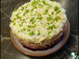 Салат «Грузди под сугробом»