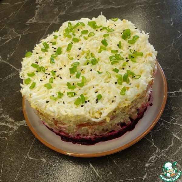 Салат &laquo;Грузди под сугробом&raquo;