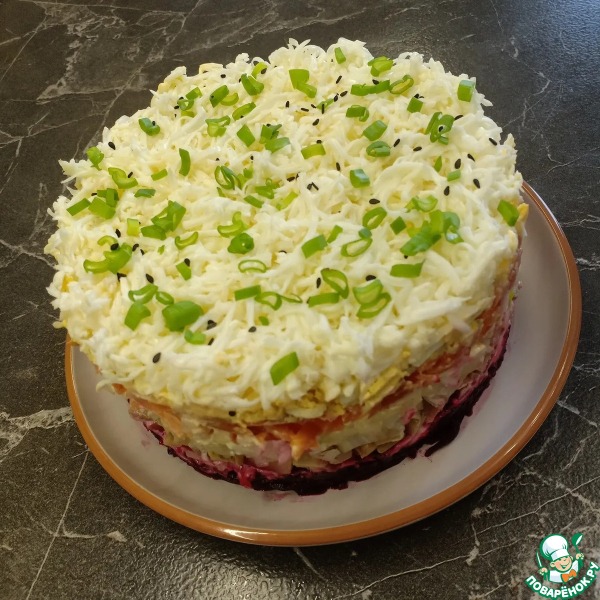 Салат &laquo;Грузди под сугробом&raquo;