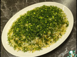 Салат «Сельдь под зеленой шубкой»