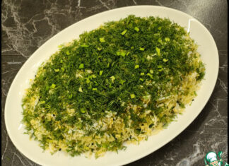 Салат «Сельдь под зеленой шубкой»