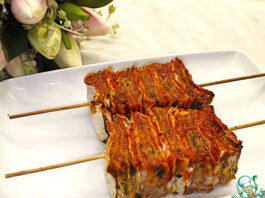 Шашлык из лаваша и фарша