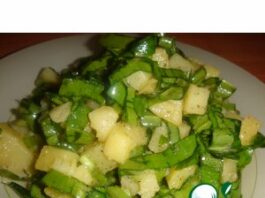 Весенний салат из черемши