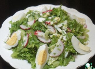 Весенний зеленый салат