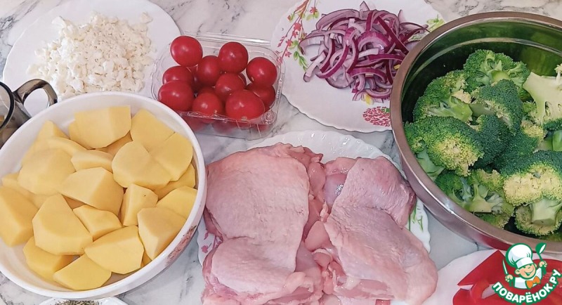 Курица с картошкой по-гречески