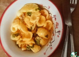 Острая паста с лаймом и крабом