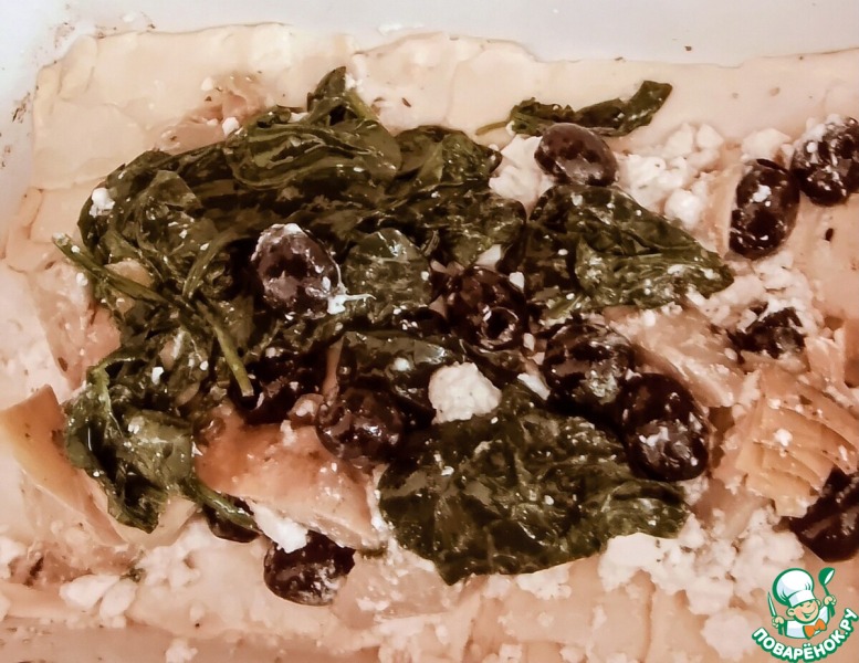 Питивье с артишоками, маслинами и фетой