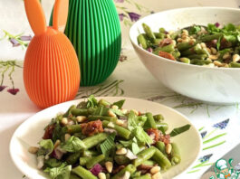 Салат из маринованной стручковой фасоли