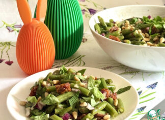 Салат из маринованной стручковой фасоли