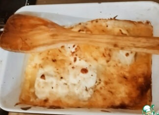 Треска, запечённая под сметаной с пармезаном