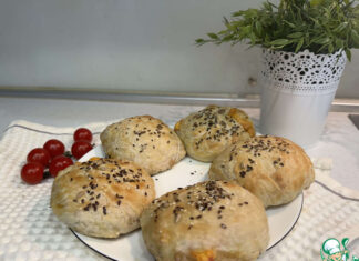 Закрытый бургер в лепешке роти