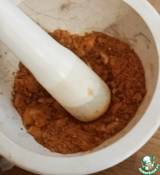 Морковь с харисой и лабне с манго