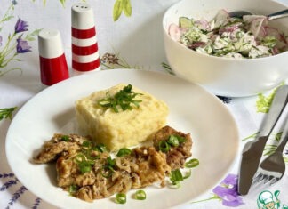 Телячья печень, томлённая в молоке