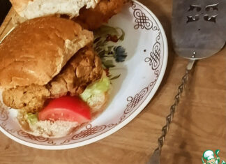 Cэндвичи с грибами, сыром и фасолью