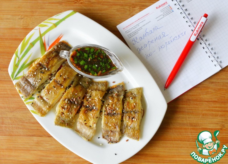 Камбала жареная по-корейски