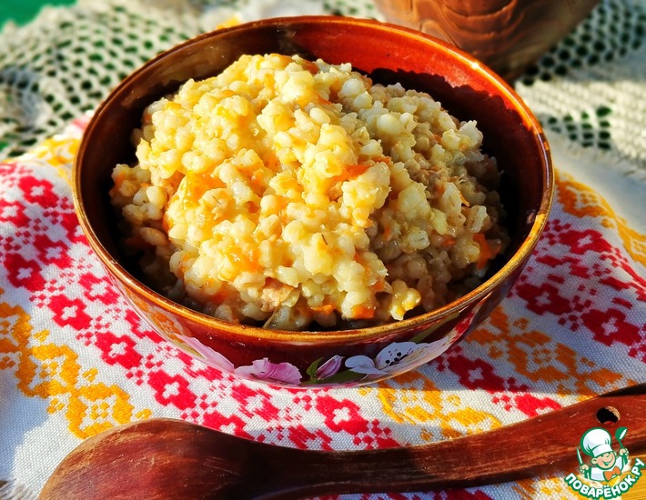 Каша перловая с тушенкой