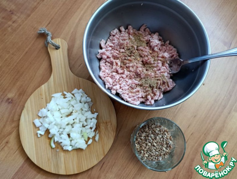 Мясные запечённые гречаники