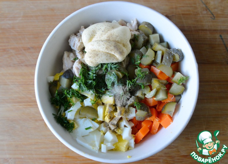 Шведский куриный салат