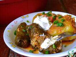 Толма ( долма) с булгуром и мясом