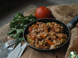 Фарш с овощами