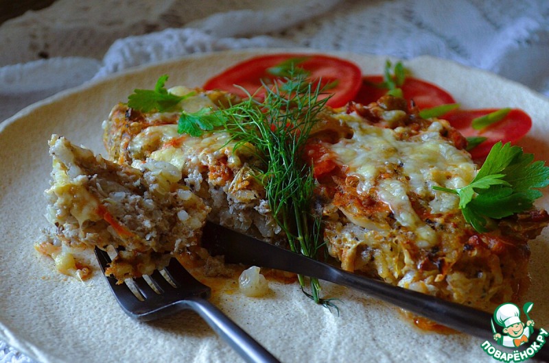 Ленивые голубцы с грибами