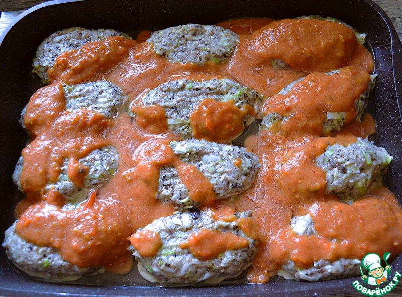 Ленивые голубцы с грибами