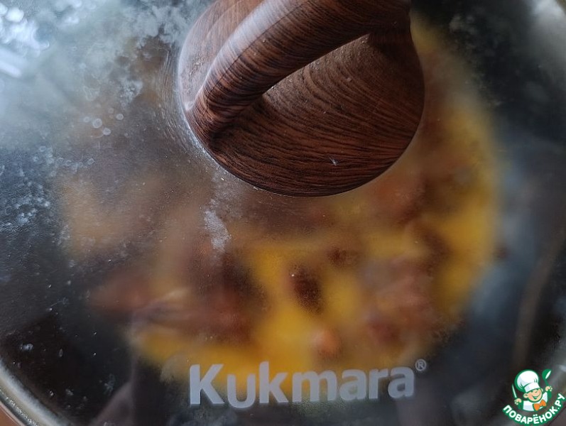 Омлет с лисичками