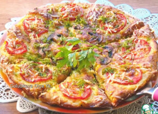 Овощная пицца из моркови и кабачка
